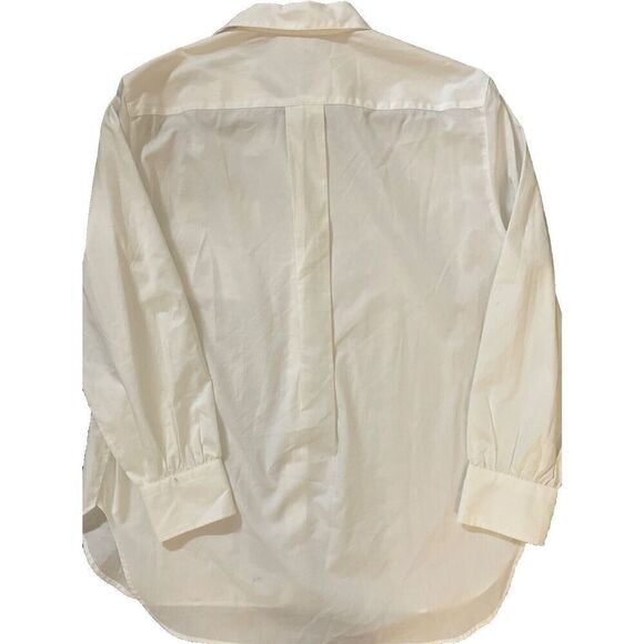 New RAG & BONE Maxine Cotton Button Front Shirt in White Size Large - Picture 7 of 7